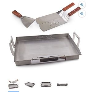 Zenware Stainless Steel Teppanyaki Griddle for BBQ Grills w/ Utensil Set